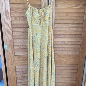 SHEIN Yellow Floral Maxi Dress